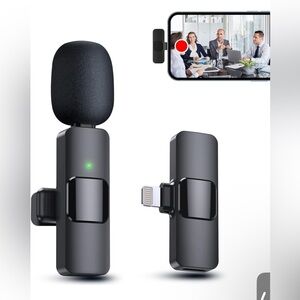 Wireless Mini Microphone for iPhone, iPad, Plug-Play Microphone Video Recording